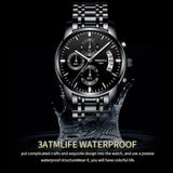 NIBOSI Luxury Brand Men Fashion Sport Watches Men's Quartz Men Watches Analog Clock Man Full Steel Wrist Watch Relogio Masculino - one46.com.au