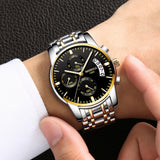 NIBOSI Luxury Brand Men Fashion Sport Watches Men's Quartz Men Watches Analog Clock Man Full Steel Wrist Watch Relogio Masculino - one46.com.au