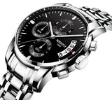 NIBOSI Luxury Brand Men Fashion Sport Watches Men's Quartz Men Watches Analog Clock Man Full Steel Wrist Watch Relogio Masculino - one46.com.au