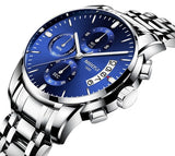 NIBOSI Luxury Brand Men Fashion Sport Watches Men's Quartz Men Watches Analog Clock Man Full Steel Wrist Watch Relogio Masculino - one46.com.au
