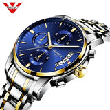 NIBOSI Luxury Brand Men Fashion Sport Watches Men's Quartz Men Watches Analog Clock Man Full Steel Wrist Watch Relogio Masculino - one46.com.au