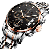 NIBOSI Luxury Brand Men Fashion Sport Watches Men's Quartz Men Watches Analog Clock Man Full Steel Wrist Watch Relogio Masculino - one46.com.au