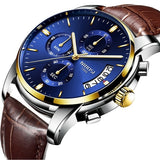 NIBOSI Luxury Brand Men Fashion Sport Watches Men's Quartz Men Watches Analog Clock Man Full Steel Wrist Watch Relogio Masculino - one46.com.au