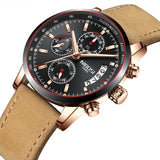 NIBOSI Mens Watches Top Brand Luxury Men's Military Sports Watch Casual Leather Waterproof Quartz Watch Gift Relogio Masculino - one46.com.au