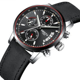 NIBOSI Mens Watches Top Brand Luxury Men's Military Sports Watch Casual Leather Waterproof Quartz Watch Gift Relogio Masculino - one46.com.au