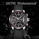 NIBOSI Mens Watches Top Brand Luxury Men's Military Sports Watch Casual Leather Waterproof Quartz Watch Gift Relogio Masculino - one46.com.au