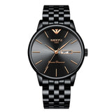 NIBOSI Fashion Luxury Brand Watches Men Stainless Steel Mesh Band Quartz Sport Watch Chronograph Men's Wrist Watches Clock Men - one46.com.au