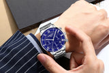 NIBOSI Relogio Masculino Men Watch Chronograph Stainless Steel Watches Men Waterproof Quartz Watch Luxury Casual Business Clock - one46.com.au