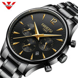 NIBOSI Luxury Brand Men Watches Chronograph Men Sports Clock Watches Waterproof Full Steel Quartz Men's Watch Relogio Masculino - one46.com.au