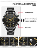 NIBOSI Luxury Brand Men Watches Chronograph Men Sports Clock Watches Waterproof Full Steel Quartz Men's Watch Relogio Masculino - one46.com.au