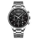 NIBOSI Luxury Brand Men Watches Chronograph Men Sports Clock Watches Waterproof Full Steel Quartz Men's Watch Relogio Masculino - one46.com.au