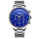 NIBOSI Luxury Brand Men Watches Chronograph Men Sports Clock Watches Waterproof Full Steel Quartz Men's Watch Relogio Masculino - one46.com.au