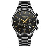 NIBOSI Luxury Brand Men Watches Chronograph Men Sports Clock Watches Waterproof Full Steel Quartz Men's Watch Relogio Masculino - one46.com.au