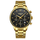 NIBOSI Luxury Brand Men Watches Chronograph Men Sports Clock Watches Waterproof Full Steel Quartz Men's Watch Relogio Masculino - one46.com.au