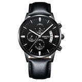 NIBOSI Mens Watches Top Brand Luxury Leather Army Quartz Watch Men Date Sport Clock Men Creative Chronograph Relogio Masculino - one46.com.au