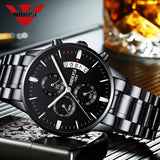 NIBOSI Mens Watches Top Brand Luxury Leather Army Quartz Watch Men Date Sport Clock Men Creative Chronograph Relogio Masculino - one46.com.au