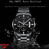 NIBOSI Mens Watches Top Brand Luxury Leather Army Quartz Watch Men Date Sport Clock Men Creative Chronograph Relogio Masculino - one46.com.au