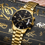 NIBOSI Mens Watches Top Brand Luxury Leather Army Quartz Watch Men Date Sport Clock Men Creative Chronograph Relogio Masculino - one46.com.au