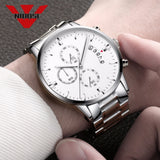 NIBOSI Mens Watches Top Brand Luxury Leather Army Quartz Watch Men Date Sport Clock Men Creative Chronograph Relogio Masculino - one46.com.au