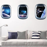 3D Starry Sky Planet Spaceship PVC Waterproof Self-Adhesive Wall Stickers DIY Removable Decals Living Room Bedroom Decor - one46.com.au