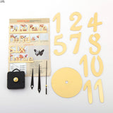 Stickers 9inch 3D Wall Art Mirror Modern DIY Shape Room Golden Living New Decoration Pack Clock Silver Home - one46.com.au
