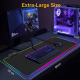 iMice RGB Mouse Pad Large Mousepad XL Computer Mousepad Gaming Mouse Pad Carpet Mouse Mat Desk Mat USB Game Keyboard Pad - one46.com.au