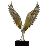 Wings Figurines Resin Ornaments Creative Wings Statue Retro Desktop Crafts Artwork Home Office Decoration - one46.com.au