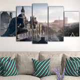 5Pieces Canvas Prints Waterproof Ink Oil Painting Assassins Creed Canvas Art Pictures For Room Tableau Mural Wall Prints Poster - one46.com.au