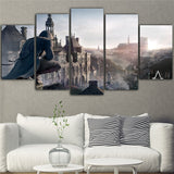 5Pieces Canvas Prints Waterproof Ink Oil Painting Assassins Creed Canvas Art Pictures For Room Tableau Mural Wall Prints Poster - one46.com.au
