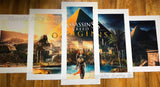 5Pieces Canvas Prints Waterproof Ink Oil Painting Assassins Creed Canvas Art Pictures For Room Tableau Mural Wall Prints Poster - one46.com.au