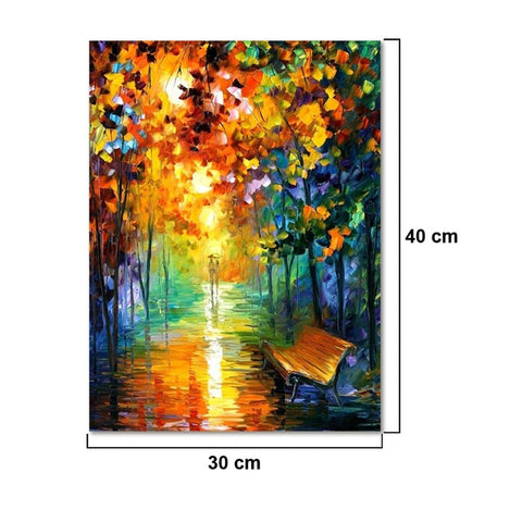 1PC Colorful Night Scene Art Decoration Painting Gift Modern Wall Pictures Home Decor Accessories For Living Room Oil Painting - one46.com.au