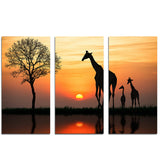 11801 Big Sunset Giraffe Frameles Oil Painting Canvas Painting Decoration Art Canvas Modern Home Decoration Painting - one46.com.au