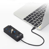 4/7 Port USB HUB High Speed 5Gbps USB 3.0 Splitter with Switch for Computer USB Splitter High Speed For PC Computer Accessories - one46.com.au