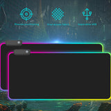 HOT-Gaming Mouse Pad Rgb Oversized Glowing Led Extended Illuminated Keyboard Thicken Colorful For Pc Computer Laptop - one46.com.au
