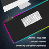 HOT-Gaming Mouse Pad Rgb Oversized Glowing Led Extended Illuminated Keyboard Thicken Colorful For Pc Computer Laptop - one46.com.au