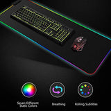 HOT-Gaming Mouse Pad Rgb Oversized Glowing Led Extended Illuminated Keyboard Thicken Colorful For Pc Computer Laptop - one46.com.au