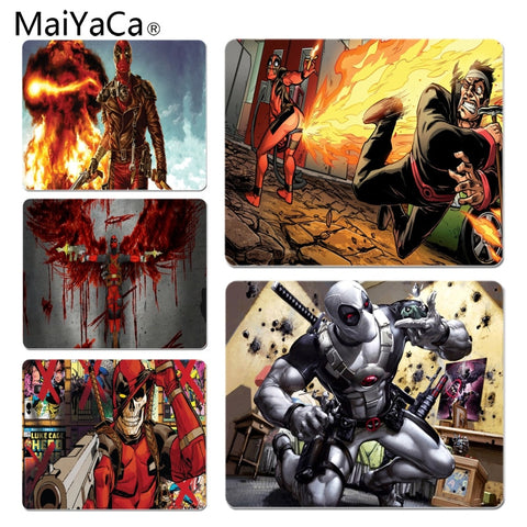 MaiYaCa Boy Gift Pad Deadpool gamer play mats Mousepad Size for 180x220x2mm and 250x290x2mm Rubber Mousemats - one46.com.au