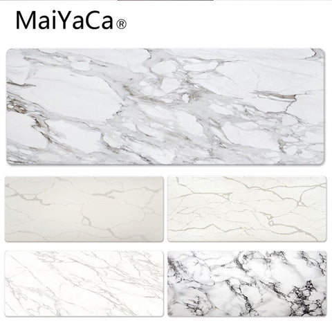 MaiYaCa White Marble Durable Rubber Mouse Mat Pad Size for 40x90CM Speed Version Gaming Mousepads Laptop Gaming Mice Mousepad - one46.com.au