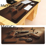 MaiYaCa New Designs Gaming Gun Durable Rubber Mouse Mat Pad Size for 300*900*2mm and 400*900*2mm Game Mousepad - one46.com.au