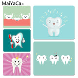 MaiYaCa Custom Skin Cute Tooth DIY Design Pattern Game mousepad Size for 180x220x2mm and 250x290x2mm Rubber Mousemats - one46.com.au