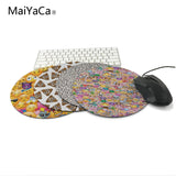 MaiYaCa Unique Desktop Pad Game Mousepad Gamer Speed Mice Retail Small Round Rubber Mousepad For I Love Emojis - one46.com.au