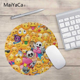 MaiYaCa Unique Desktop Pad Game Mousepad Gamer Speed Mice Retail Small Round Rubber Mousepad For I Love Emojis - one46.com.au