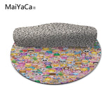 MaiYaCa Unique Desktop Pad Game Mousepad Gamer Speed Mice Retail Small Round Rubber Mousepad For I Love Emojis - one46.com.au