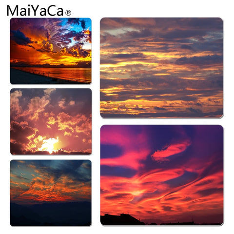 MaiYaCa Your Own Mats Fire Cloud Sky Customized MousePads Computer Laptop Anime Mouse Mat Size for 250x290x2mm Rubber Mousemats - one46.com.au