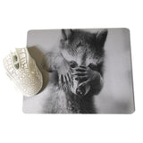 MaiYaCa Personalized Fashion Raccoon Anti-Slip Durable Silicone Computermats Size for 180x220x2mm and 250x290x2mm Small Mousepad - one46.com.au
