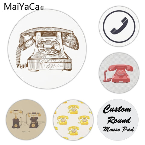 MaiYaCa  Retro Telephone Laptop Computer Mousepad Size for 22x22x0.2cm Gaming Mousepads - one46.com.au