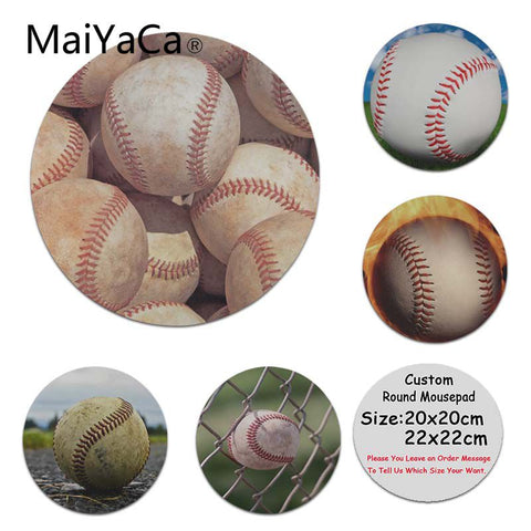 MaiYaCa Your Own Mats Baseball  Laptop Gaming Mice Mousepad Round Mouse Pad PC Computer Mat - one46.com.au