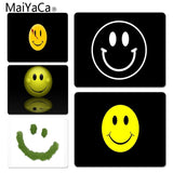 MaiYaCa Smiley Face Black Background Office Mice Gamer Soft Mouse Pad Size for 18x22x0.2cm Gaming Mousepads - one46.com.au