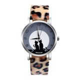 2018 New Fashion Lovely Cat Pattern Casual Leather Band Watches Women Wristwatches Quartz Watch Clock Relogio Feminino Drop Ship - one46.com.au