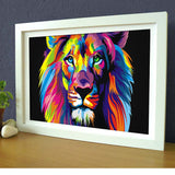 10729 Colorful Animal Lion Frameless Painting Canvas Decorative Painting Art Canvas Modern Home Decoration Painting - one46.com.au